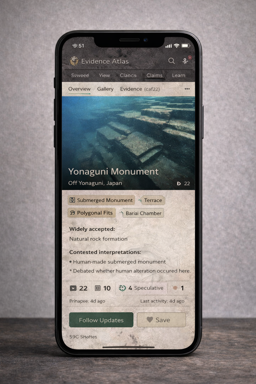 Mobile site page mockup