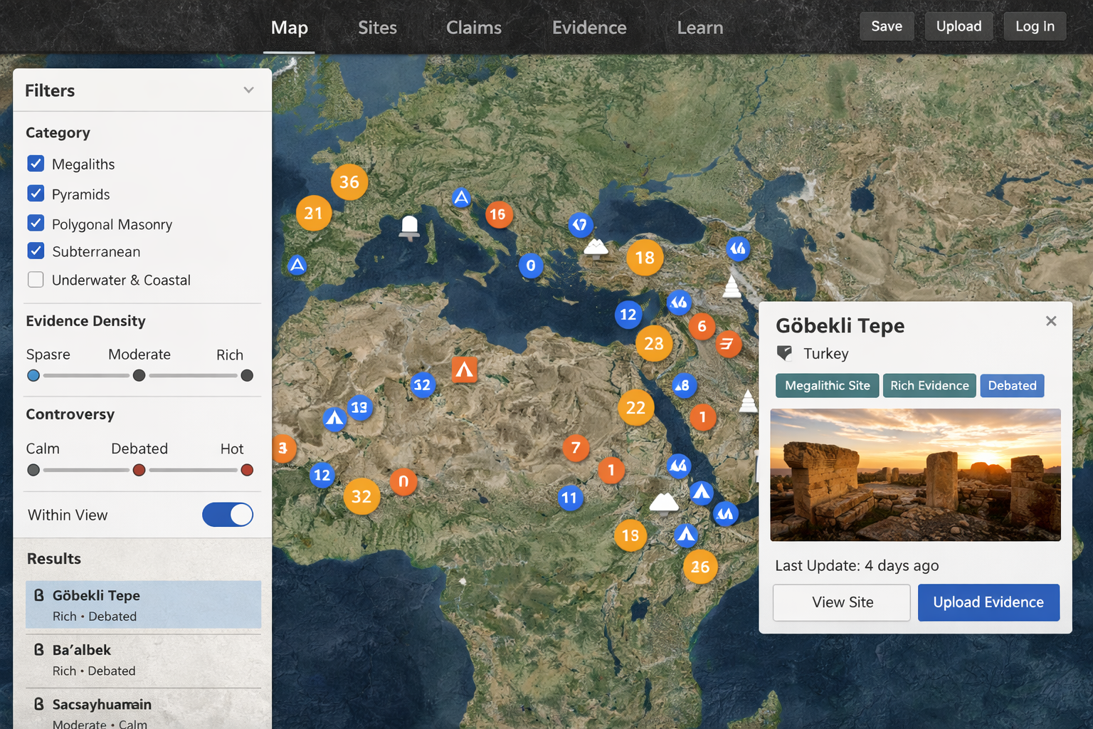 Evidence Atlas map preview